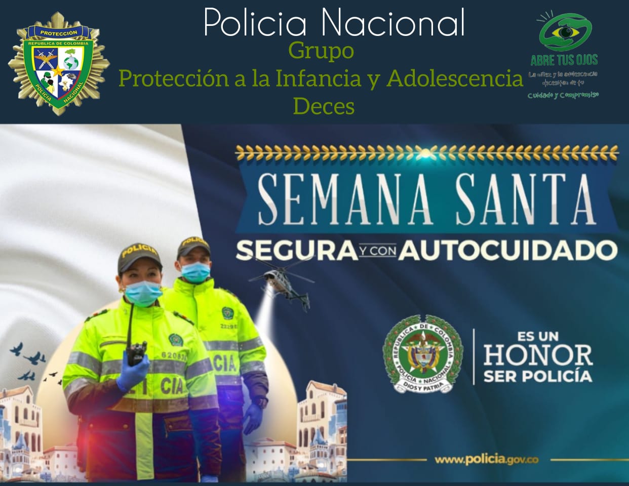 Con #PoliciaInfancia y su #AulaInteractiva en plataformas virtuales?‍??‍?con el programa _#AbreTusOjos_ 